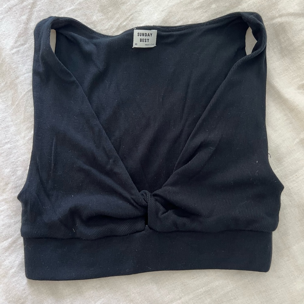 Aritzia Sunday Best Black Tank Top
